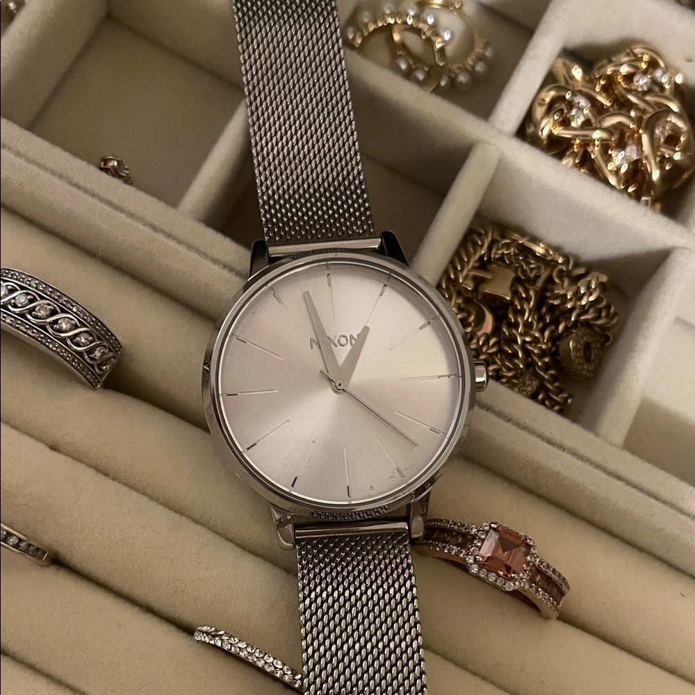Nixon Women's Silver Mesh Watch
